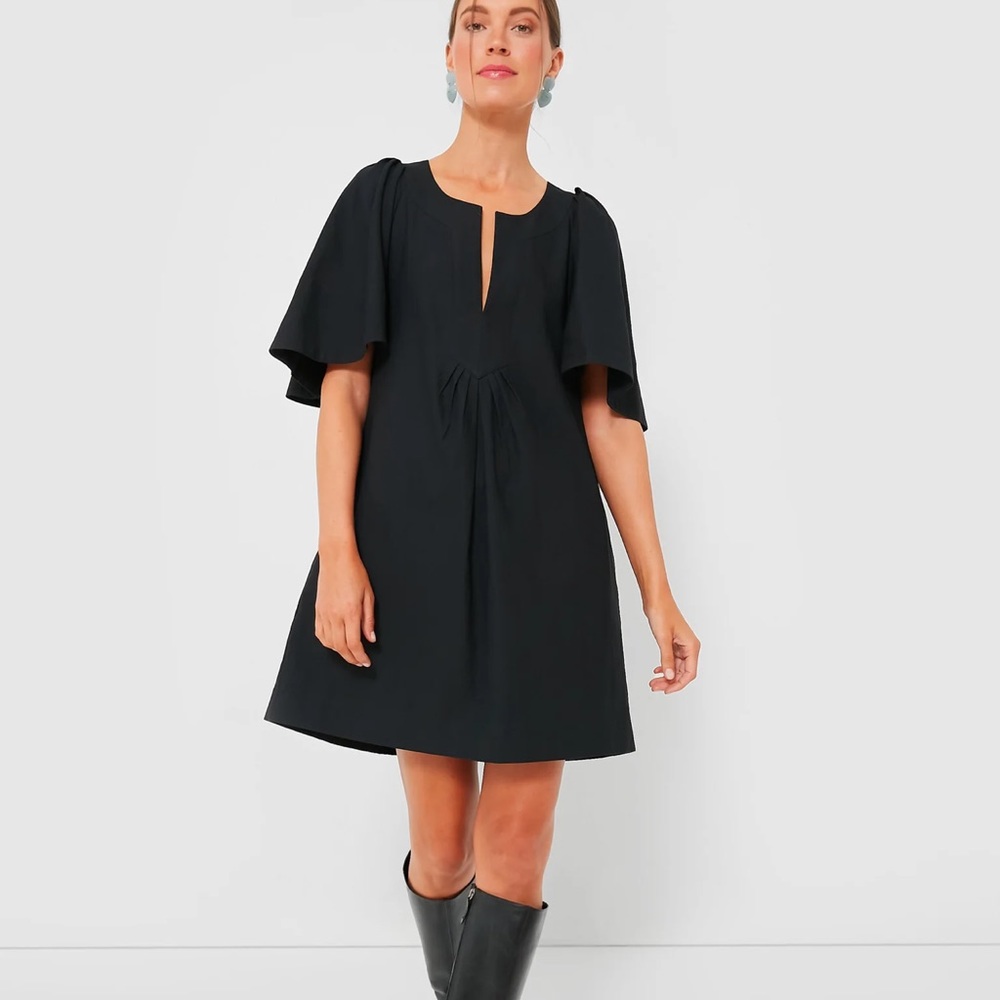 Tuckernuck Black Finley Flutter Sleeve dress